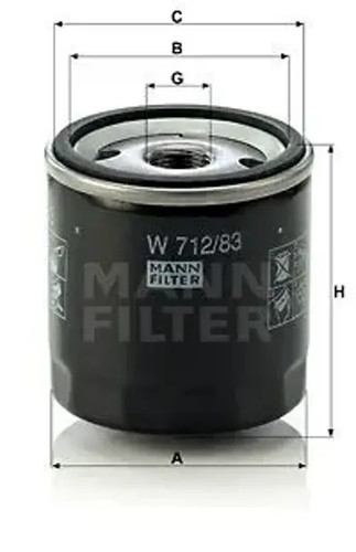 Oil filter spin - filter, w