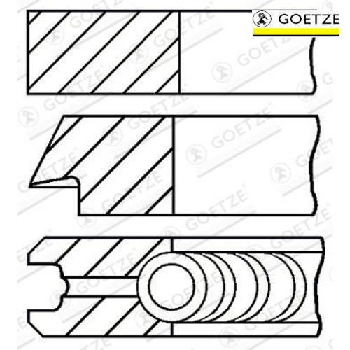 Piston ring set goetze - ring, engine