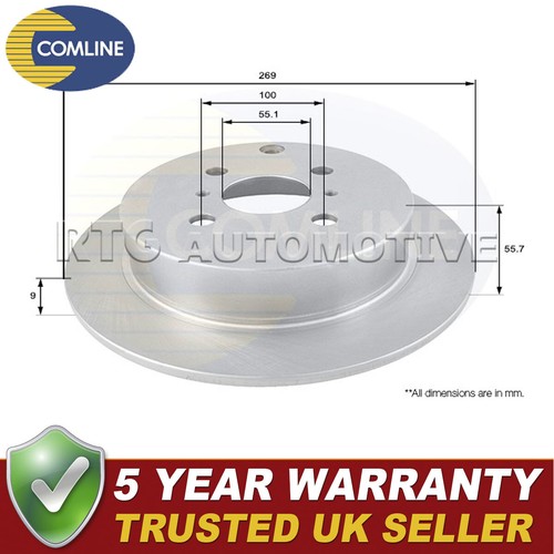Comline rear brake disc fits - rear,