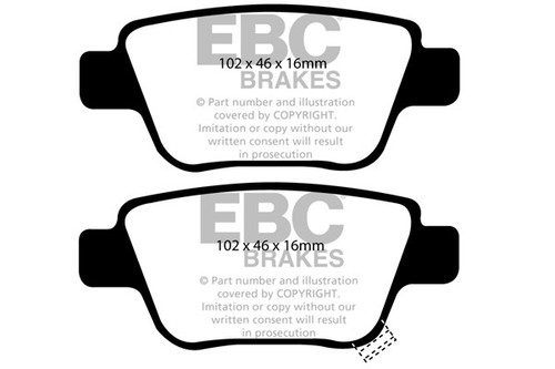 Ebc greenstuff rear brake pads - ebc,