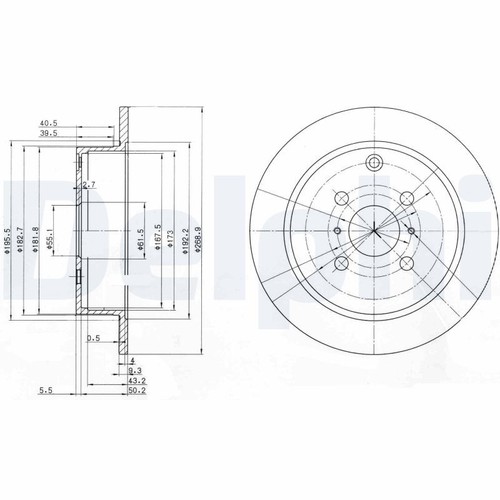 Brake disc bg3867 fits - disc,