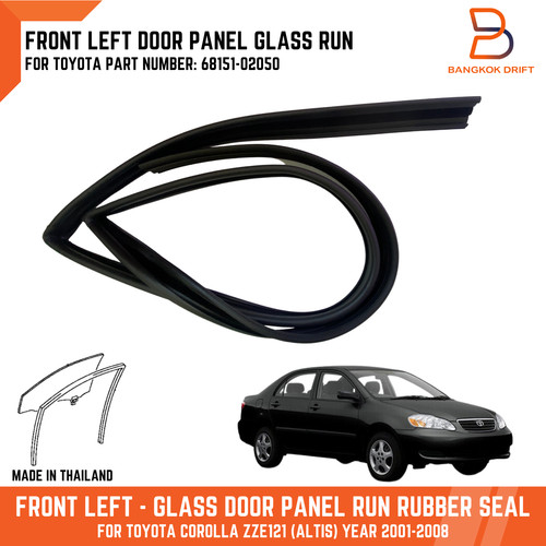 Front door panel glass run - panel,