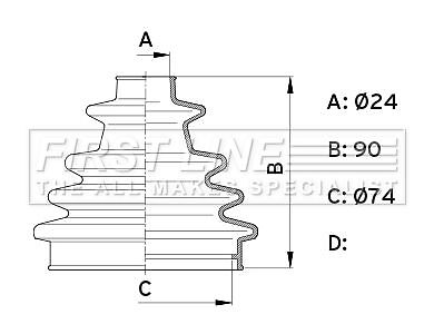 Genuine first line front outer - line,