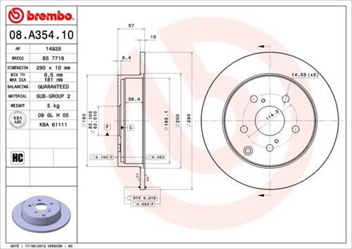 A354 brembo brake - 08.a354.10,