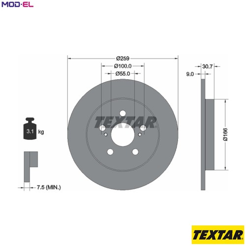 Brake disc 92224003 - 2x, for
