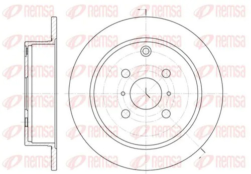 Brake disc rear - axle, solid