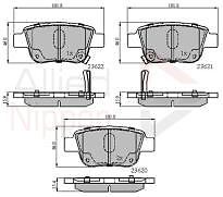 Brake pad rear axle - rear,