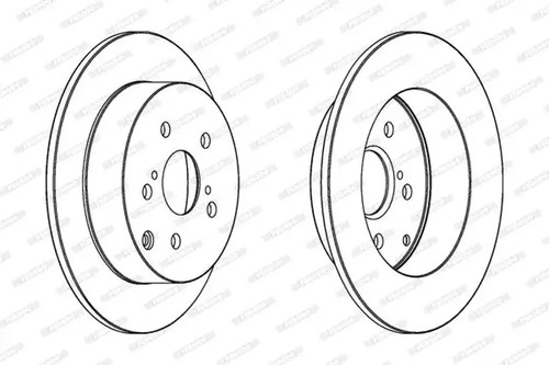 Brake disc solid - 2x, ddf1419c