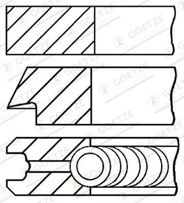 Piston ring set 439300 00 - ring,