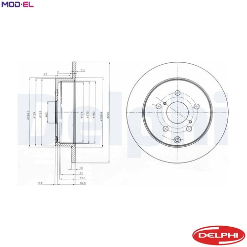 Brake disc bg4051 - 2x,
