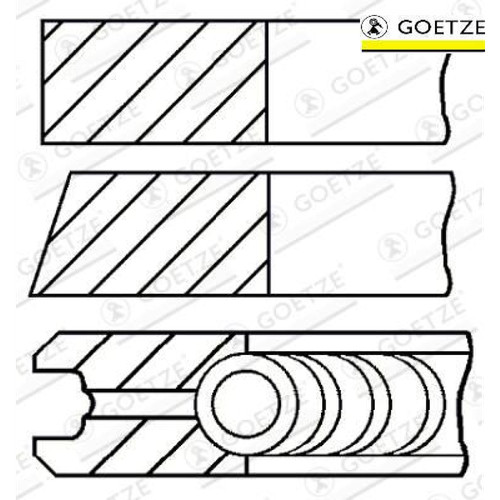 Piston ring set - goetze, engine