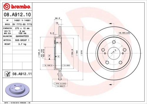 A912 brembo brake - 2x, 08.a912.11