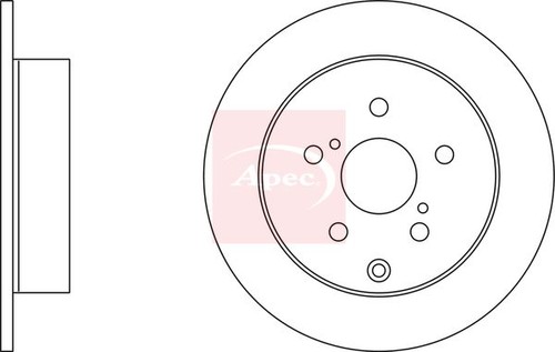 Apec dsk2523 brake disc rear - apec,